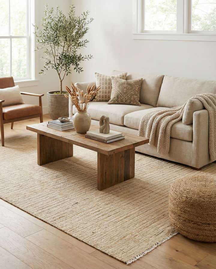 4' 10 x 6' 8 Hand Knotted Moroccan Wool Rug