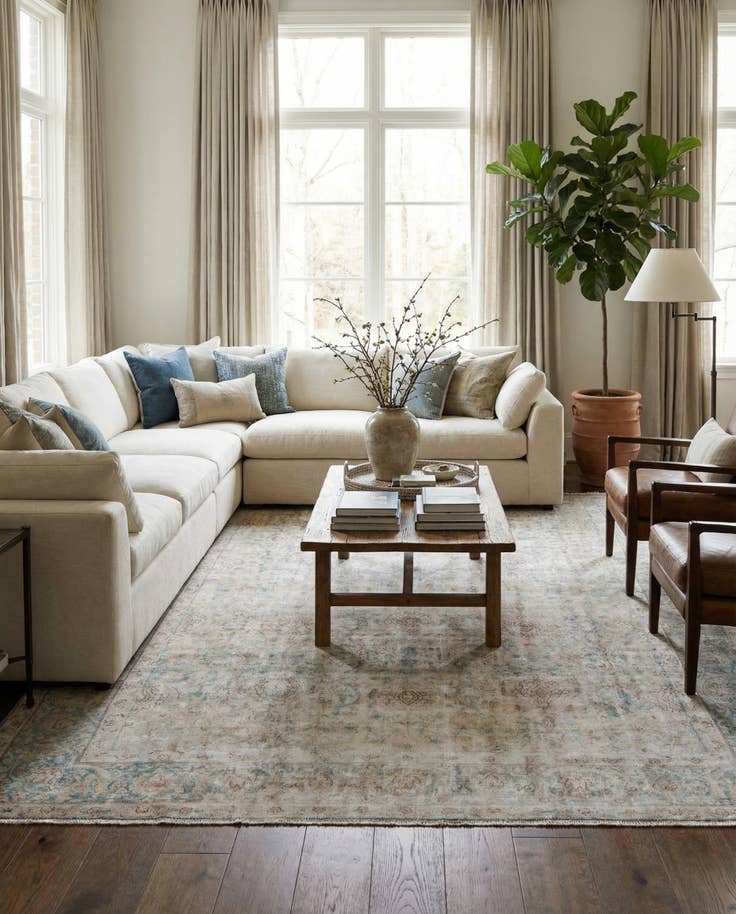 Detail image of 9' 7 x 12' 9 Hand Knotted Ultra Vintage Persian Wool Rug