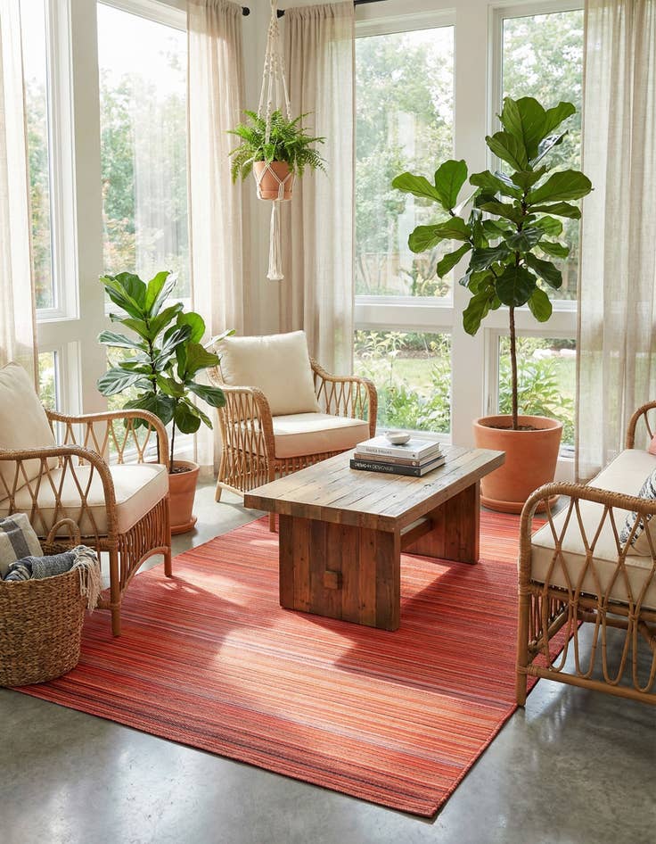 Detail image of  7' 10 x 10'  Washable Vista Breeze Indoor / Outdoor Rug