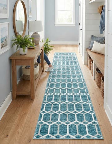 3' x 19' 8 Lattice Trellis Runner Rug