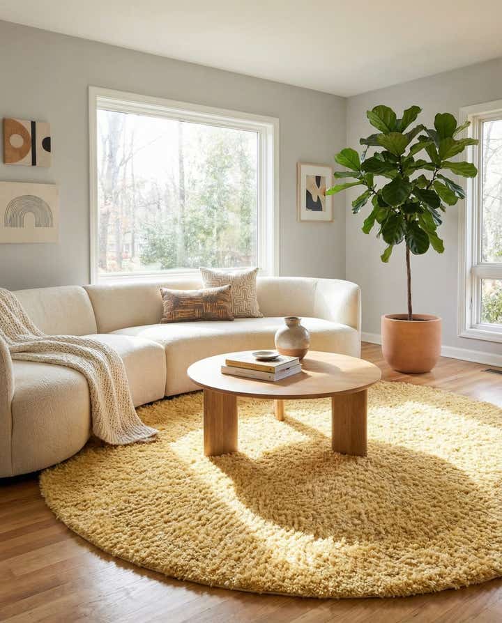10' x 10' Zermatt Shag Round Rug