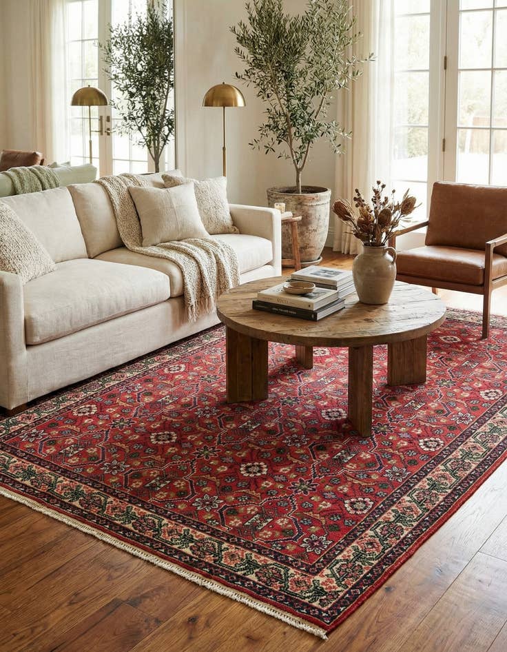 Detail image of 6' 6 x 9' 7  Hand Knotted Moroccan Wool Rug