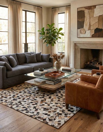5' x 7' 10 Cowhide Rug
