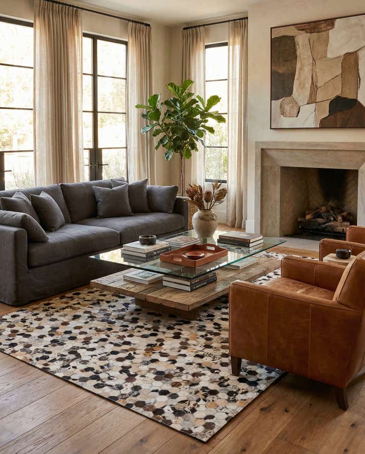 5' x 7' 10 Cowhide Rug