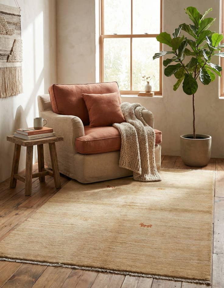 Detail image of 3' 4 x 5'  Hand Knotted Kashkuli Gabbeh Wool Rug