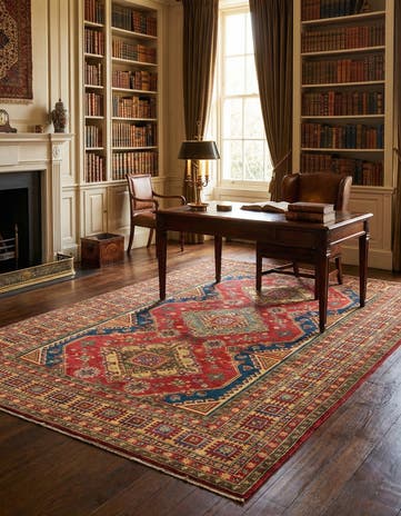 6' 7 x 10' 1 Hand Knotted Kazak Rug
