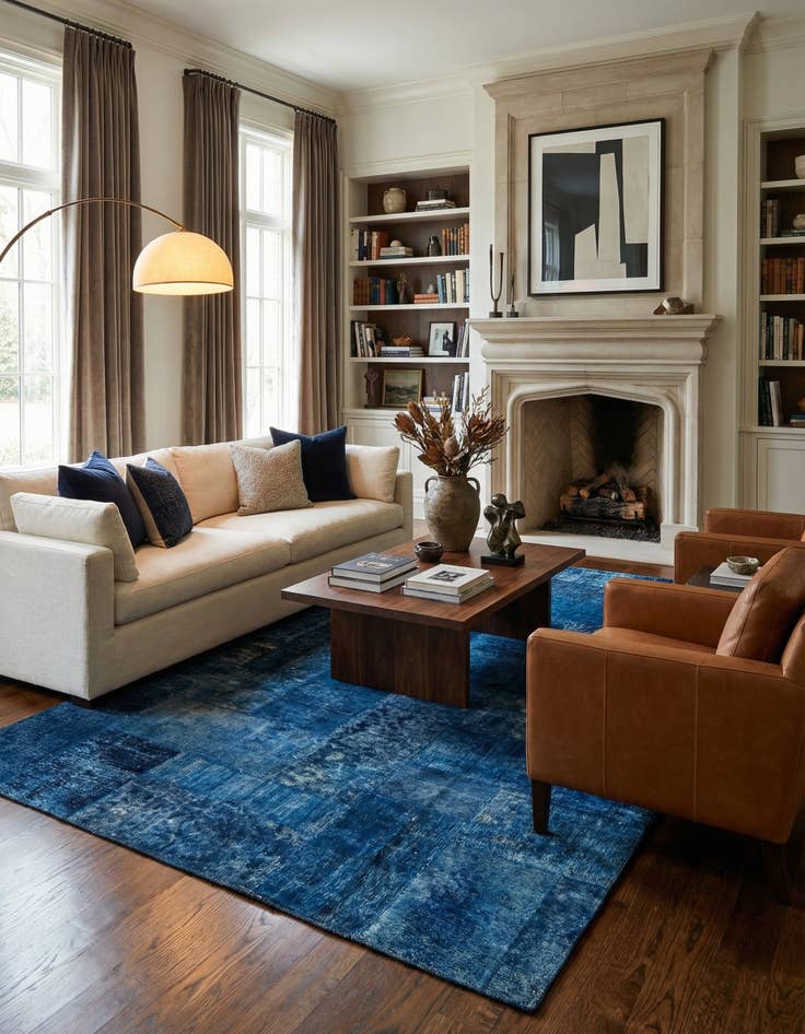 Detail image of 7' 3 x 12'  Hand Knotted Ultra Vintage Persian Wool Rug