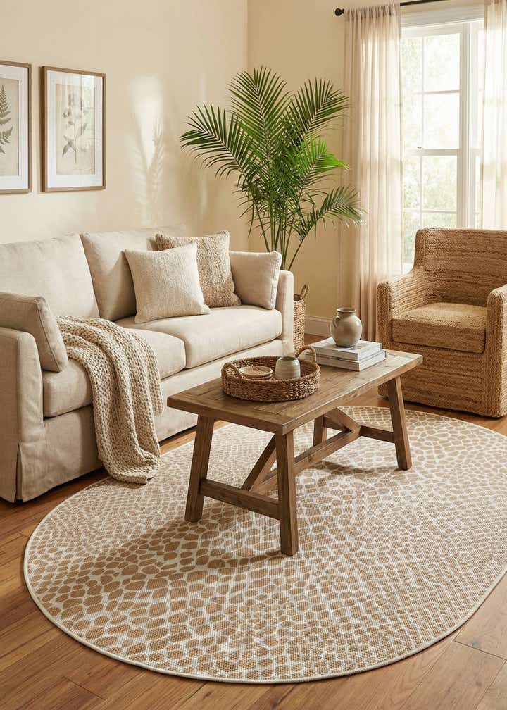 5' 3 x 8' Easy-Clean Jill Zarin Cape Town Indoor / Outdoor Oval Rug