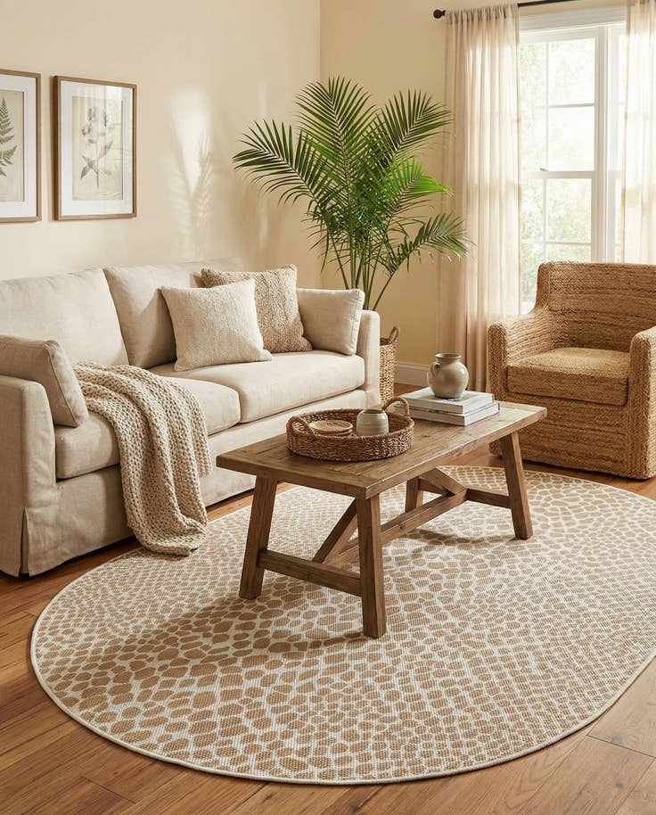 Detail image of 5' 3 x 8' Easy-Clean Jill Zarin Cape Town Indoor / Outdoor Oval Rug
