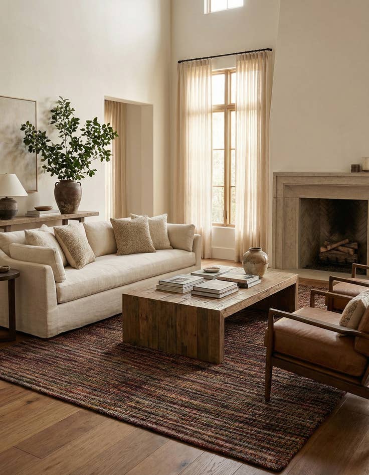 Detail image of 5' 6 x 8'  Hand Knotted Darya Wool Rug