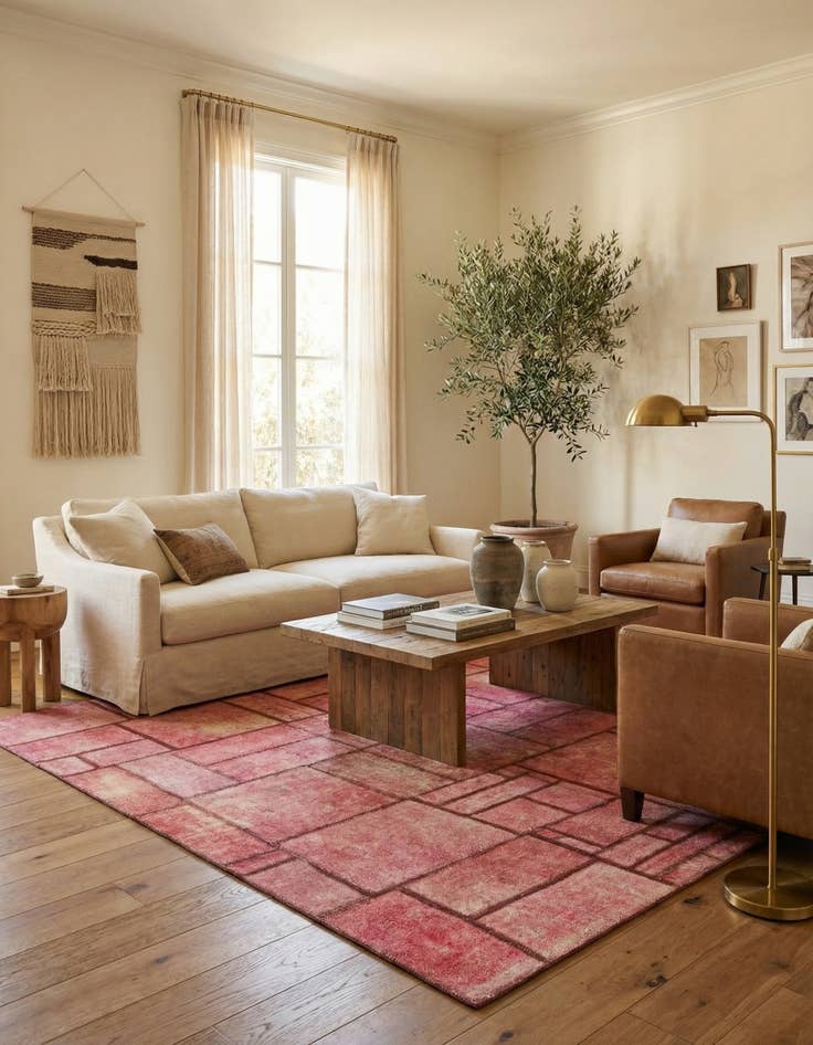 Detail image of 6' 10 x 9' 2  Hand Knotted Ultra Vintage Persian Wool Rug