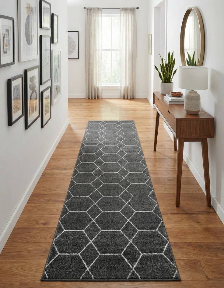 Detail image of 3' 3 x 19' 8 Trellis Frieze Runner Rug