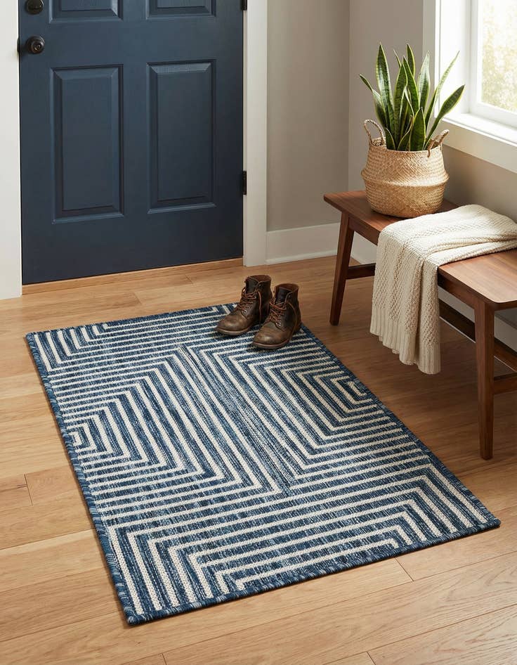 Detail image of  2' x 3'  Washable Modern Indoor / Outdoor Rug