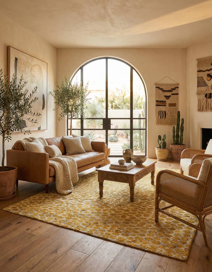 Detail image of 8' x 10'  Hand Knotted Moroccan Wool Rug