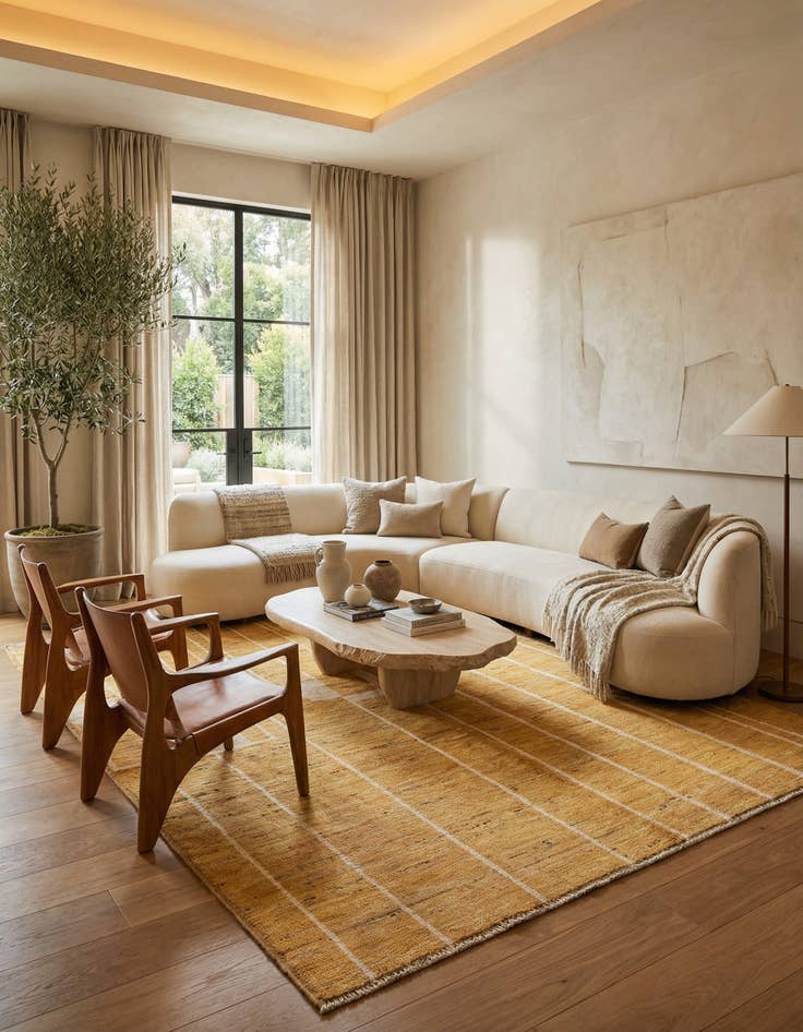 Detail image of  5' 11 x 7' 10  Hand Knotted Darya Wool Rug