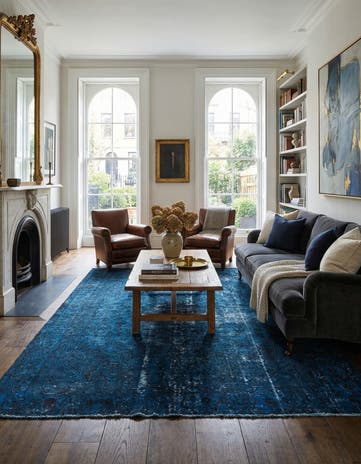 6' 5 x 9' 2 Hand Knotted Ultra Vintage Persian Wool Rug