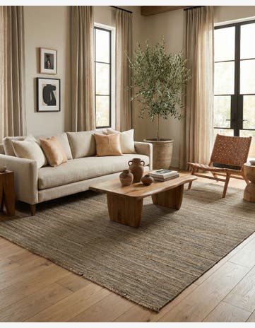 5' 3 x 6' 10 Hand Woven Kilim Modern Wool Rug