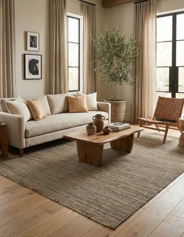 5' 3 x 6' 10 Hand Woven Kilim Modern Wool Rug