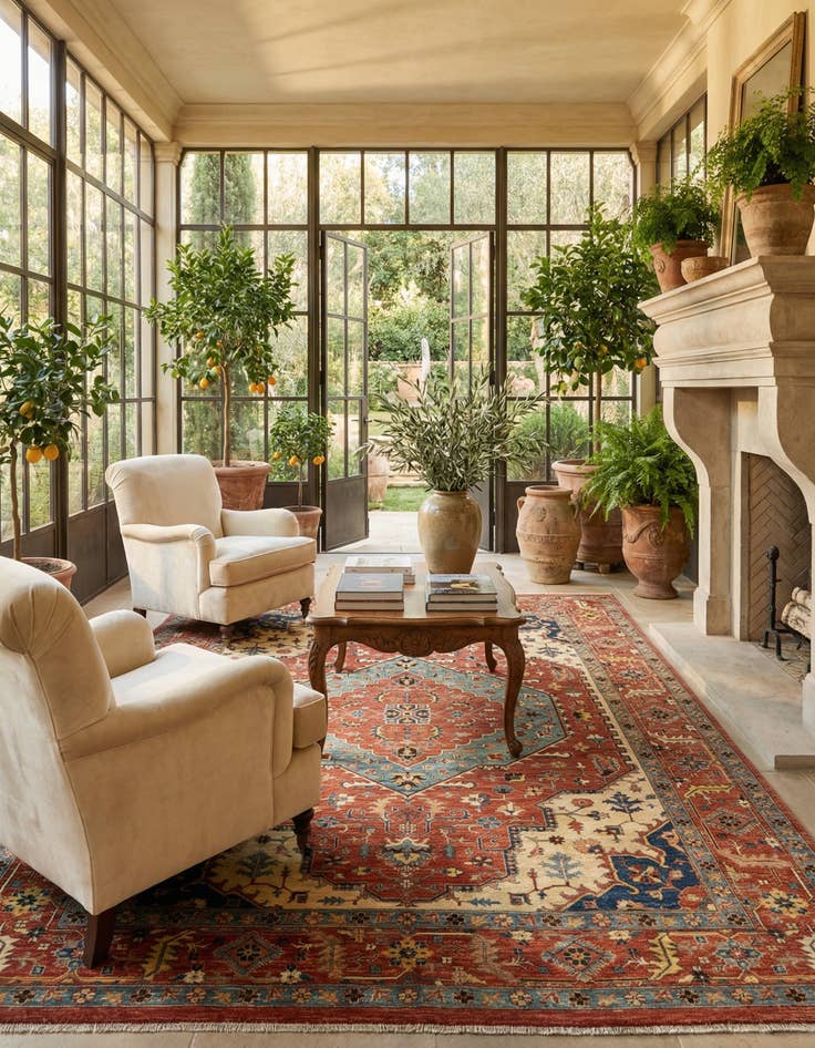 Detail image of 9' 4 x 11' 9 Serapi Wool Rug