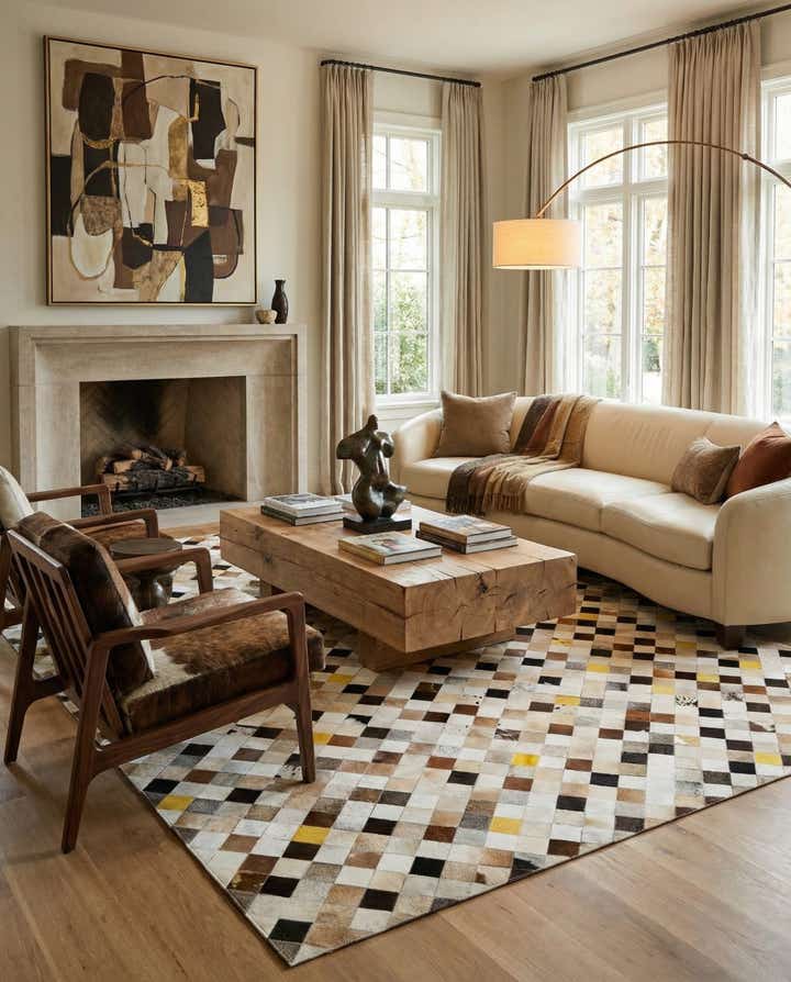 8' x 10' Cowhide - Patchwork Rug