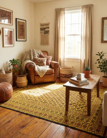 4' x 6' 2 Hand Woven Kilim Afghan Wool Rug