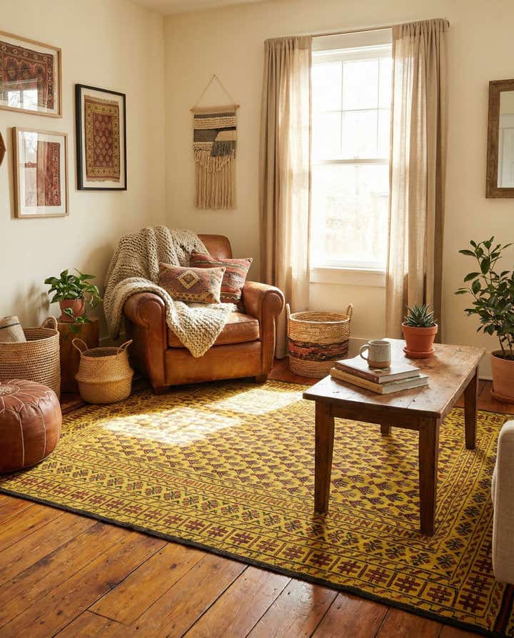 4' x 6' 2 Hand Woven Kilim Afghan Wool Rug