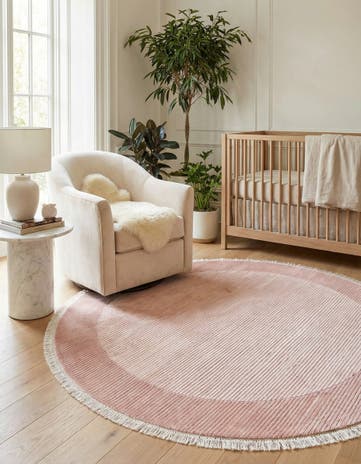 6' 8 x 6' 8 Hand Knotted Darya Wool Round Rug