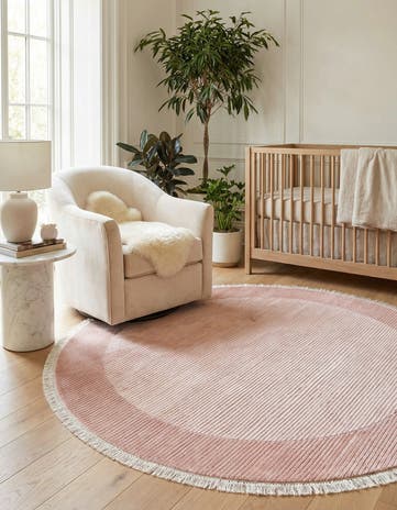 6' 8 x 6' 8 Hand Knotted Darya Wool Round Rug