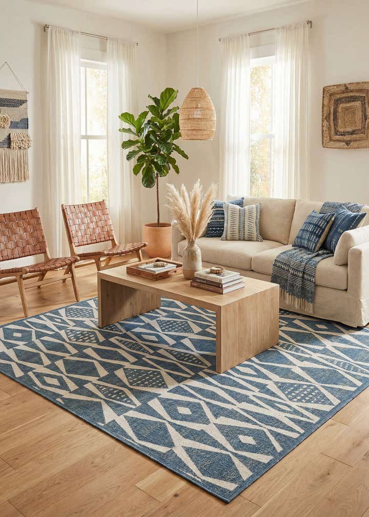 10' x 10' Easy-Clean Baja Indoor / Outdoor Square Rug