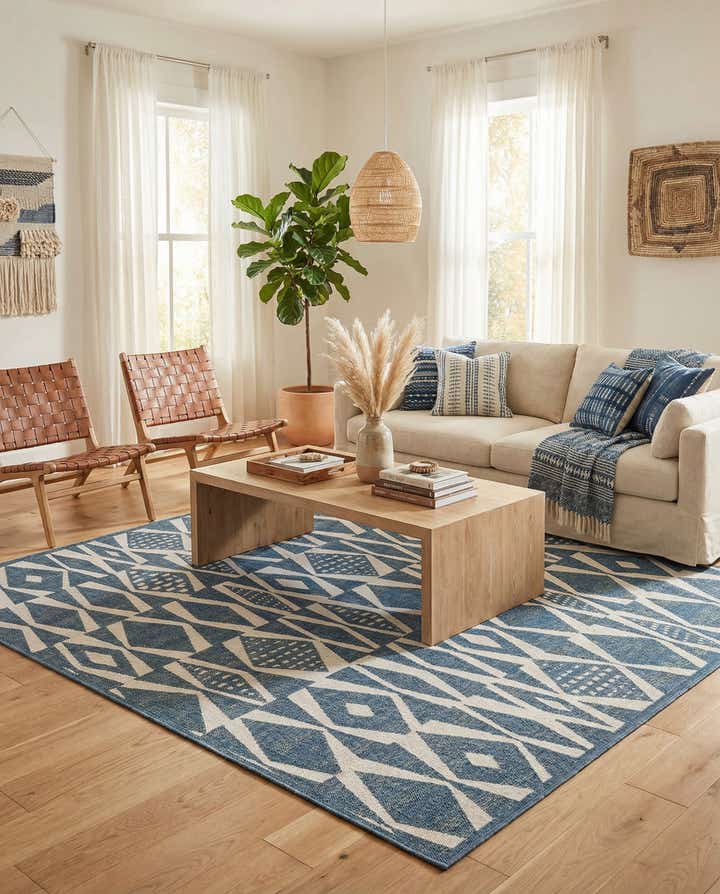10' x 10' Easy-Clean Baja Indoor / Outdoor Square Rug