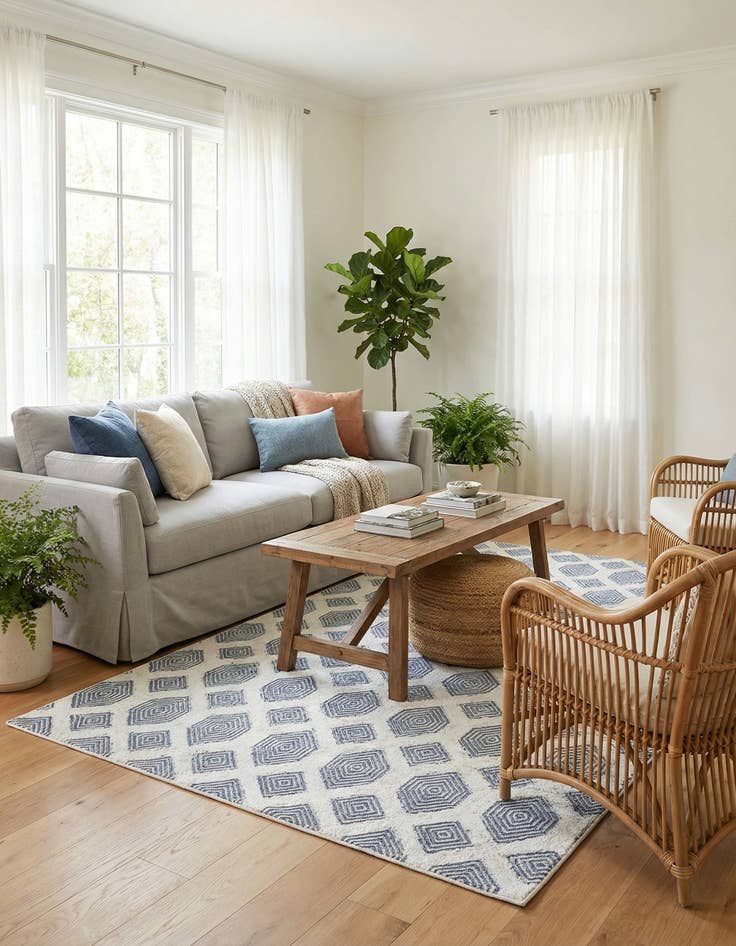 Detail image of 5' 3 x 8' Sabrina Soto Casa Havana Rug