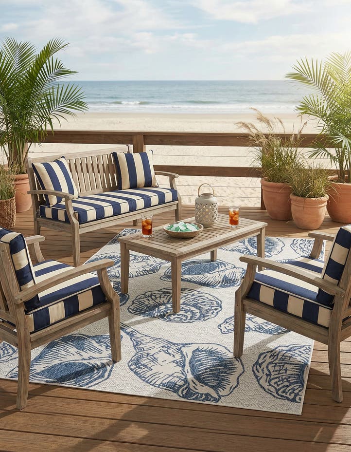 6' x 9' Easy-Clean Coastal Indoor / Outdoo...
