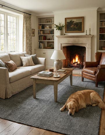 Blackberry Hand Woven Jill Zarin English Manor Wool Rug