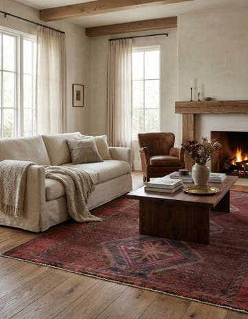 5' 1 x 7' 7 Hand Knotted Ultra Vintage Persian Wool Rug