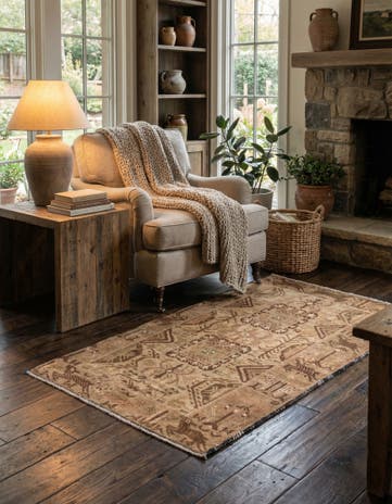 2' 9 x 4' 6 Hand Knotted Ultra Vintage Persian Wool Rug