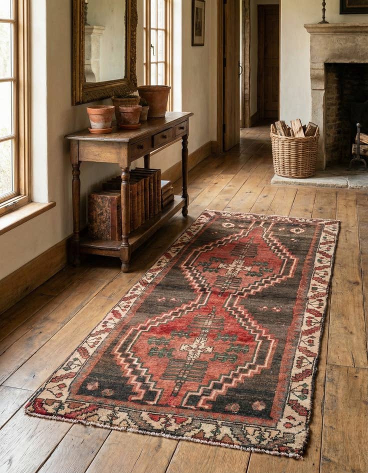 Detail image of 3' x 6' 1  Hand Knotted Ultra Vintage Persian Wool Runner Rug