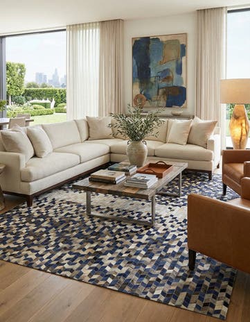 8' 1 x 9' 11 Cowhide Stocks Rug