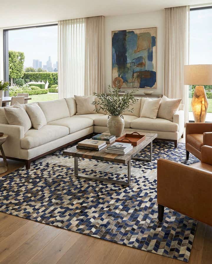 8' 1 x 9' 11 Cowhide Stocks Rug