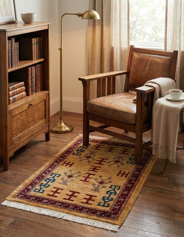 2' 7 x 3' 9 Hand Knotted Ziegler Wool Rug