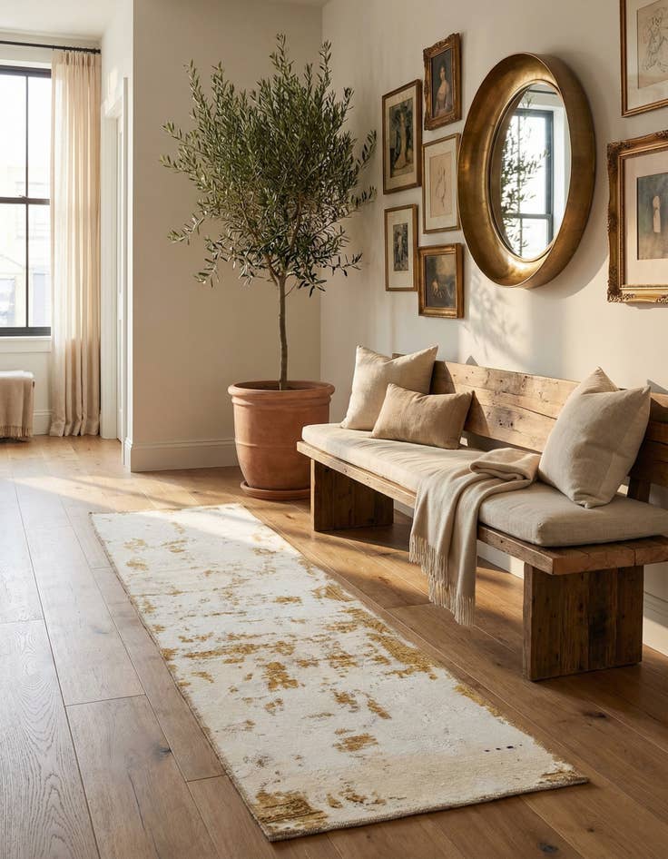 Detail image of 2' 6 x 9' 8  Hand Knotted Ultra Vintage Persian Wool Runner Rug