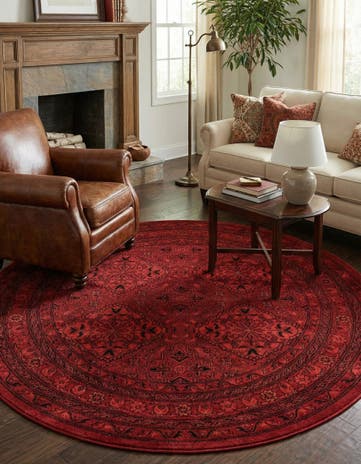 5' 3 x 5' 3 Bokhara Round Rug