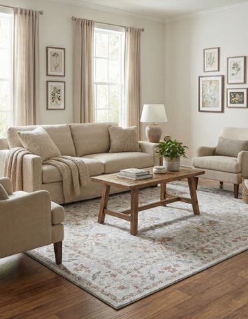 6' 1 x 9' Washable Timeless Rug