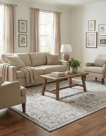 6' 1 x 9' Washable Timeless Rug