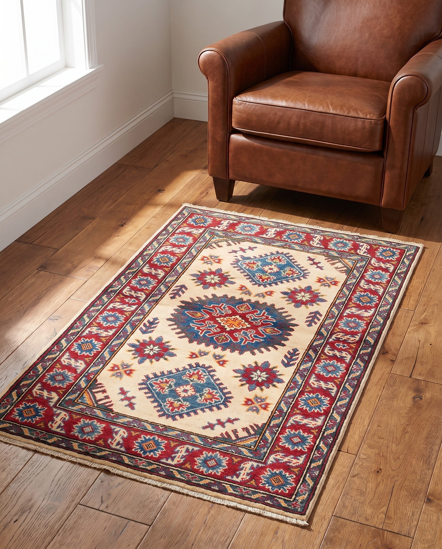 3' 1 x 5' Hand Knotted Kazak Rug
