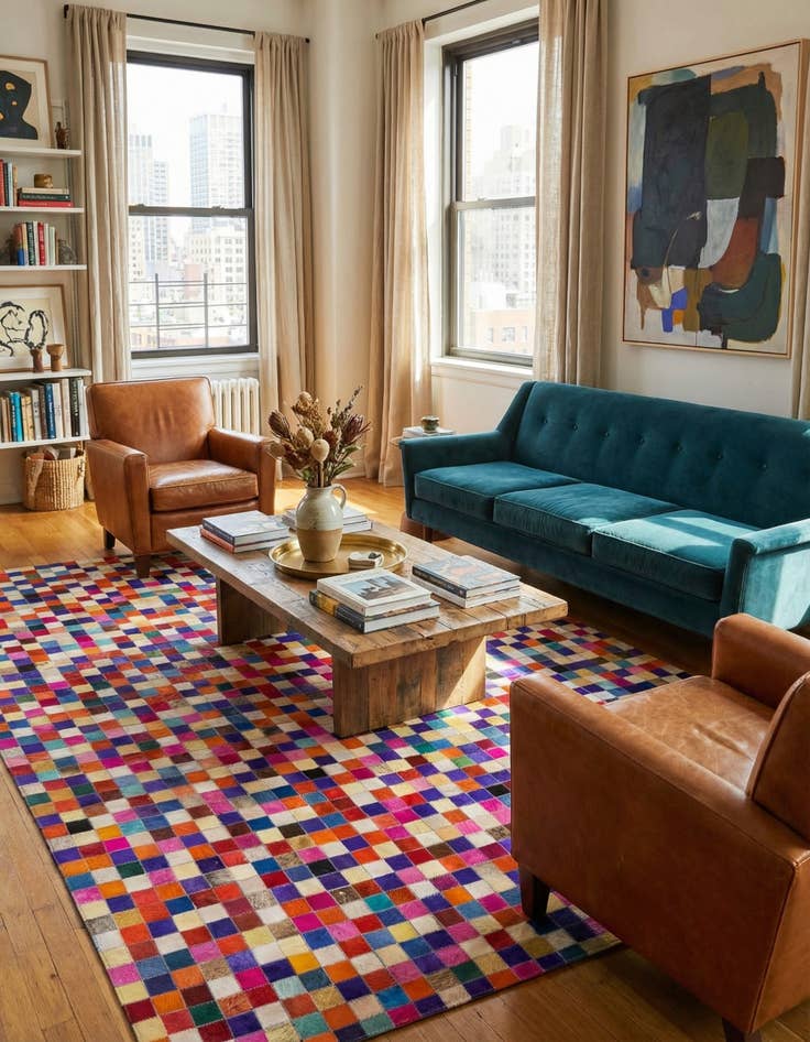 Detail image of 4' 10 x 6' 9 Cowhide Rug