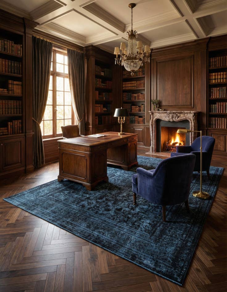 Detail image of 9' 3 x 12' 5 Vintage Royal Wool Rug