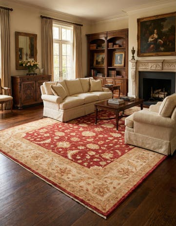 8' 3 x 9' 8 Hand Knotted Peshawar Ziegler Rug