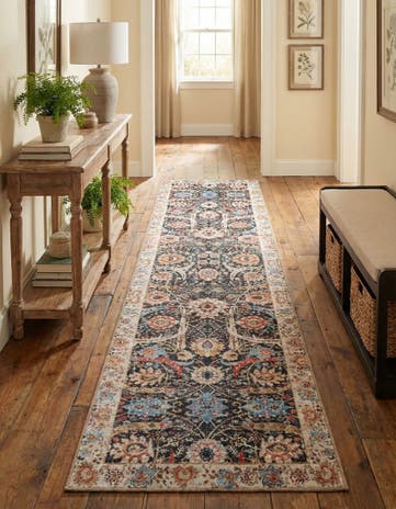 2' 7 x 12' Washable Timeless Runner Rug