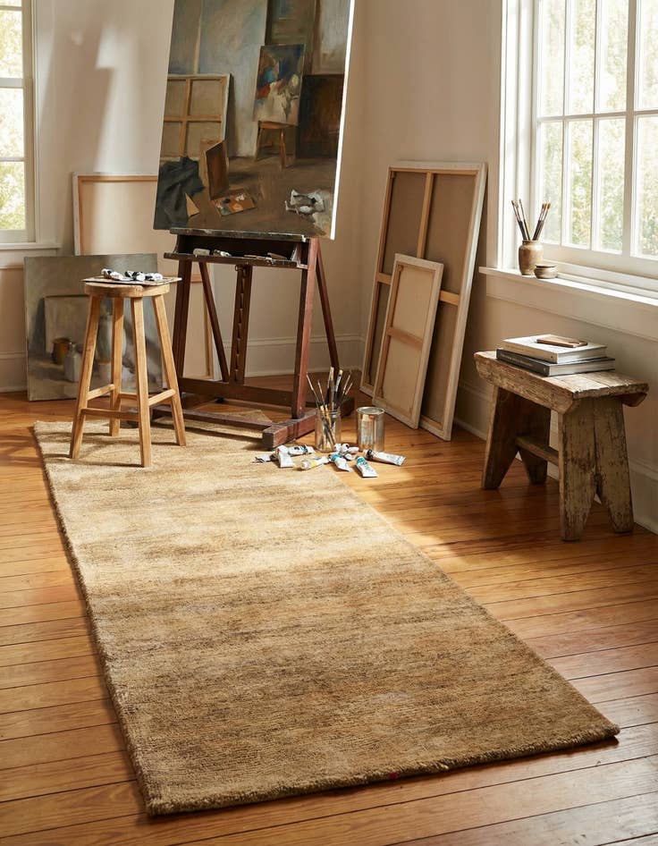 Detail image of  2' 4 x 4' 8  Hand Knotted Kashkuli Gabbeh Wool Runner Rug