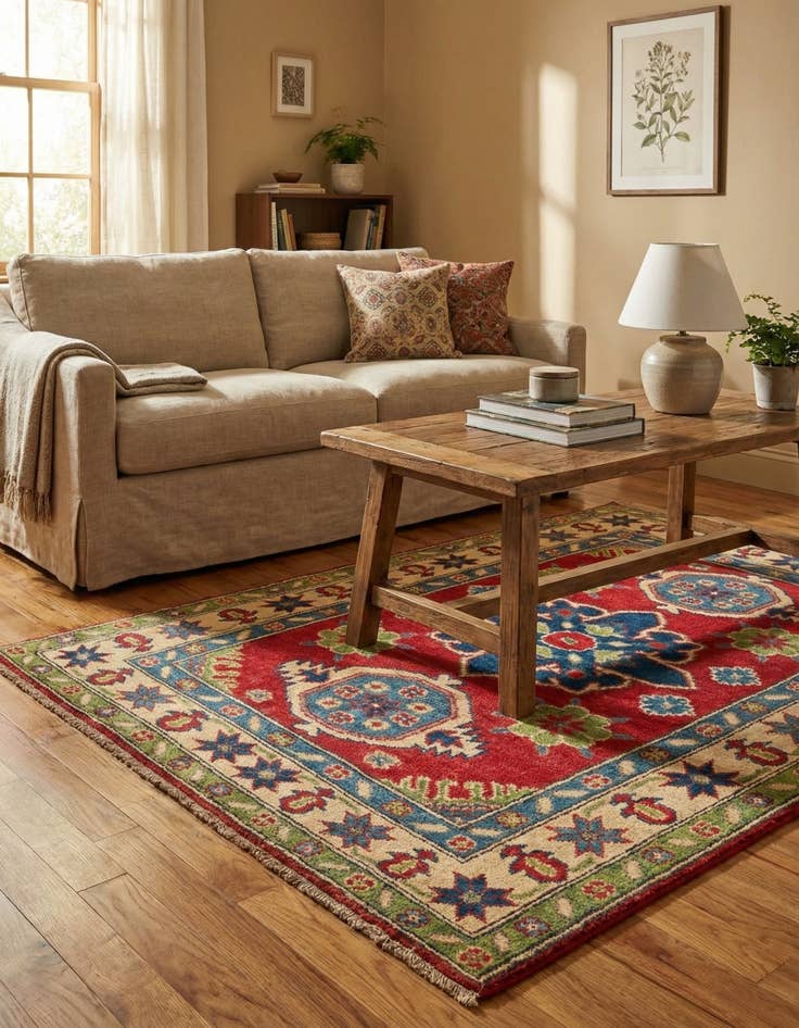 Detail image of 2' 10 x 4' 4  Hand Knotted Kazak Rug